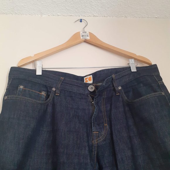 BOSS ORANGE BO3 STRAIGHT LEG JEANS DARK INDIGO BLUE 36"men=16"women, measured - Picture 3 of 11